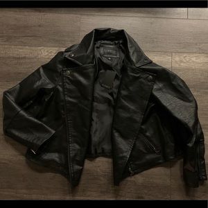 Eloquii leather bomber jacket